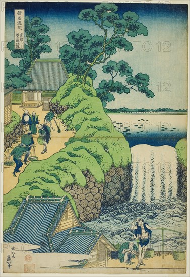 Aoigaoka Falls in the Eastern Capital (Toto Aoigaoka no taki), from the series "A Tour of..., c. 183 Creator: Hokusai.