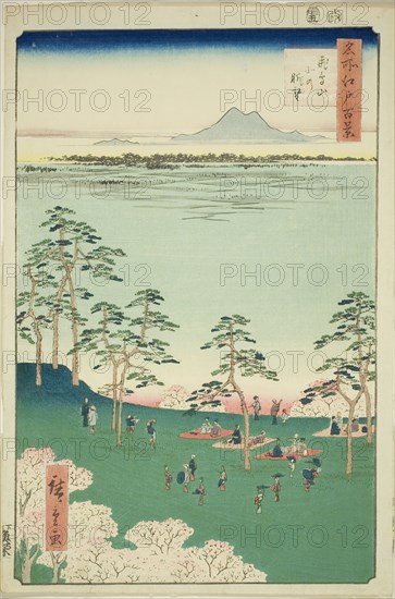 View to the North from Asuka Hill (Asukayama kita no chobo), from the series "One Hundred..., 1856. Creator: Ando Hiroshige.