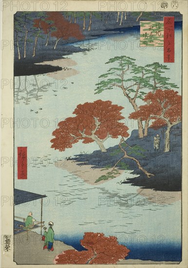 Precints of the Akiba Shrine, Ukeji (Ukeji Akiba no keidai), from the series "One Hundred..., 1857. Creator: Ando Hiroshige.