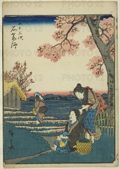 Ishiyakushi, from the series "Fifty-three Stations [of the Tokaido] (Gojusan tsugi)," also...,1852. Creator: Ando Hiroshige.