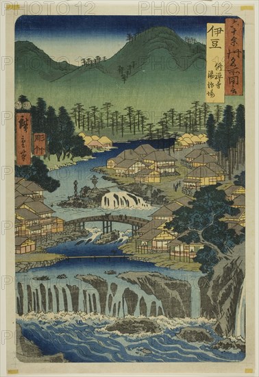 Izu Province: Hot Springs of the Shuzen Temple (Izu, Shuzenji tojiba), from the series "Fa..., 1853. Creator: Ando Hiroshige.