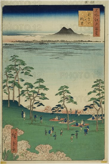 View to the North from Asuka Hill (Asukayama kita no chobo), from the series "One Hundred..., 1856. Creator: Ando Hiroshige.