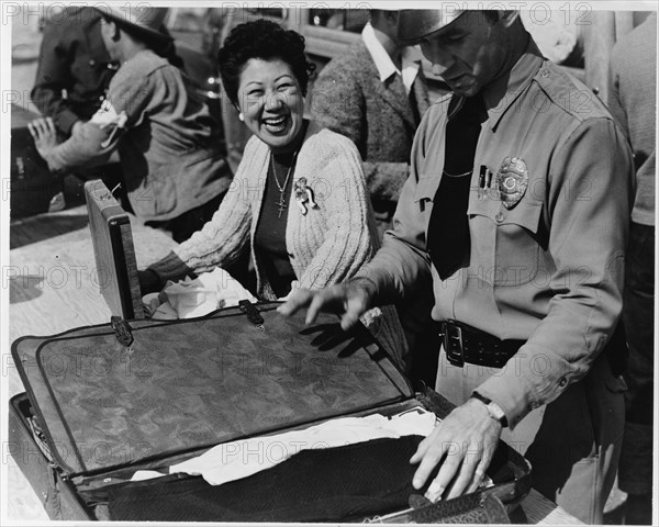 Japanese relocation, California, 1942. Creator: Dorothea Lange.