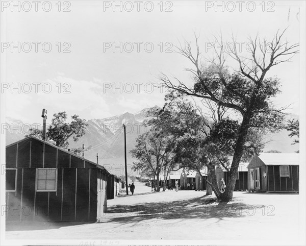 Japanese relocation, California, 1942. Creator: Dorothea Lange.