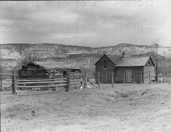 A home after the Utah pattern, Escalante, Utah, 1936. Creator: Dorothea Lange.