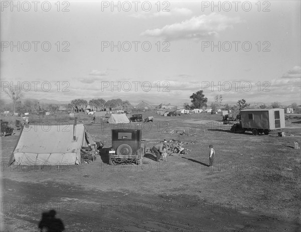 Hooverville of Bakersfield, California, 1936. Creator: Dorothea Lange.