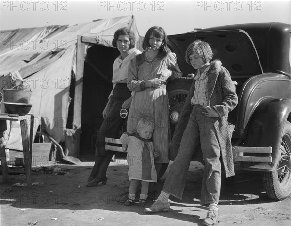 Drought refugees, California, 1936. Creator: Dorothea Lange.