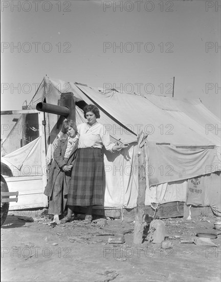 Drought refugees, California, 1936. Creator: Dorothea Lange.