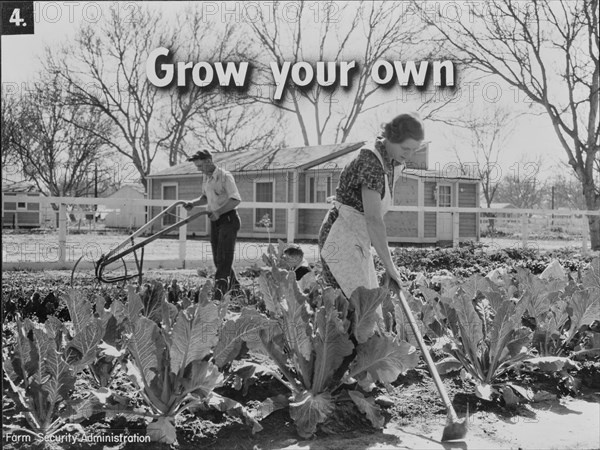 Homegrown food is homegrown wealth, 1936. Creator: Dorothea Lange.