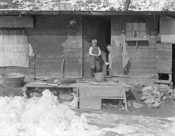Miner's home, company-owned, Blue Blaze Coal Company, Consumers, near Price, Utah, 1936. Creator: Dorothea Lange.