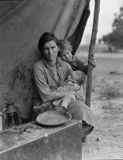 Migrant agricultural worker's family, Nipomo, California, 1936. Creator: Dorothea Lange.