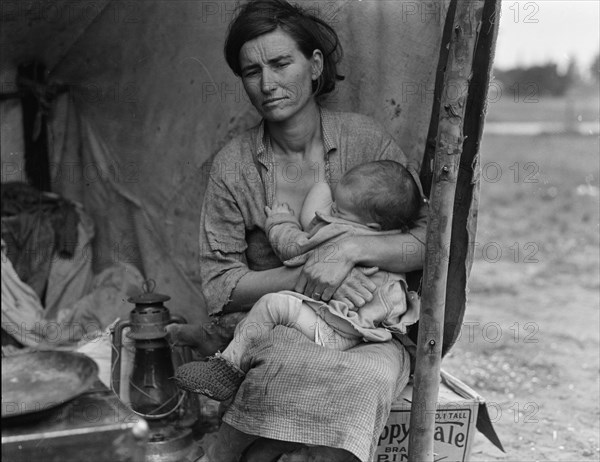 Migrant agricultural worker's family, Nipomo, California, 1936. Creator: Dorothea Lange.