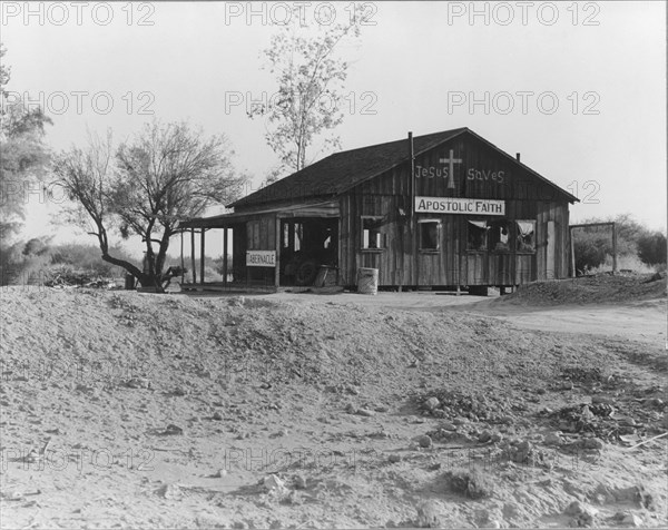 Church near Blythe, California, 1936. Creator: Dorothea Lange.