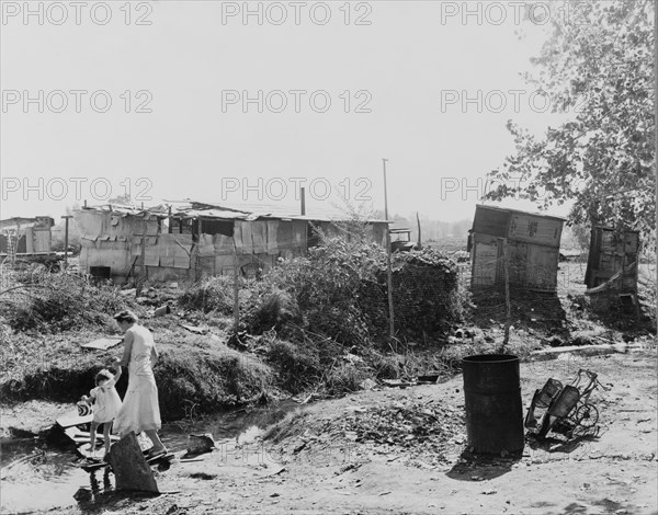 Squatter camp, California, 1936. Creator: Dorothea Lange.