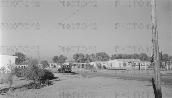 Farmworkers' homes, Glendale, Arizona, 1936. Creator: Dorothea Lange.