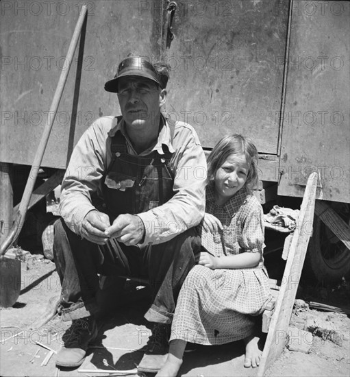 Drought refugees in California migrant camp, 1936. Creator: Dorothea Lange.