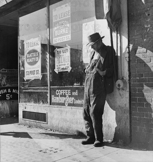 Skid Row, Howard Street, San Francisco, California, 1937. Creator: Dorothea Lange.