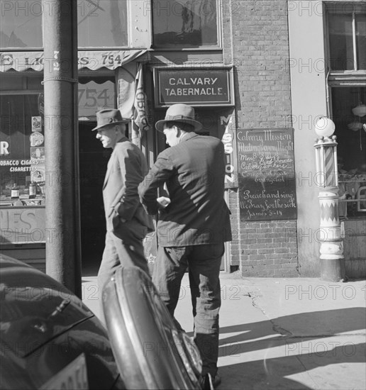 Skid Row, Howard Street, San Francisco, California, 1937. Creator: Dorothea Lange.