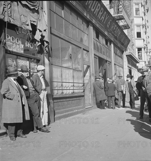 Skid Row, Howard Street, San Francisco, California, 1937. Creator: Dorothea Lange.