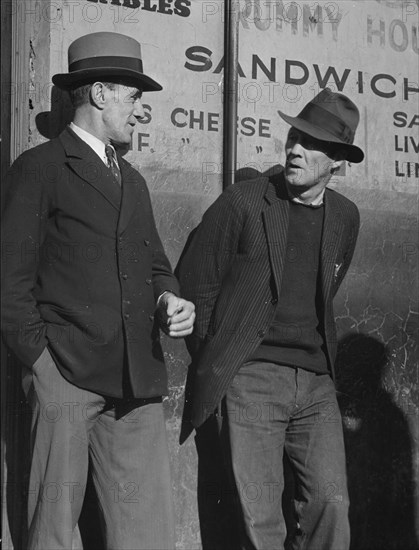 Unemployed men on Howard Street, San Francisco, California, 1937. Creator: Dorothea Lange.