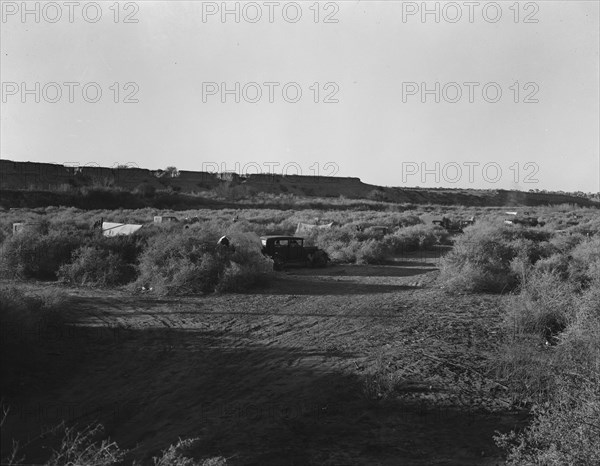 California migratory farm laborers, outskirts of Brawley, Imperial Valley, California, 1937. Creator: Dorothea Lange.