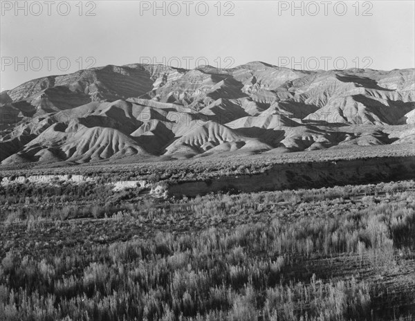 California desert mountains, San Luis Obispo County, 1937. Creator: Dorothea Lange.