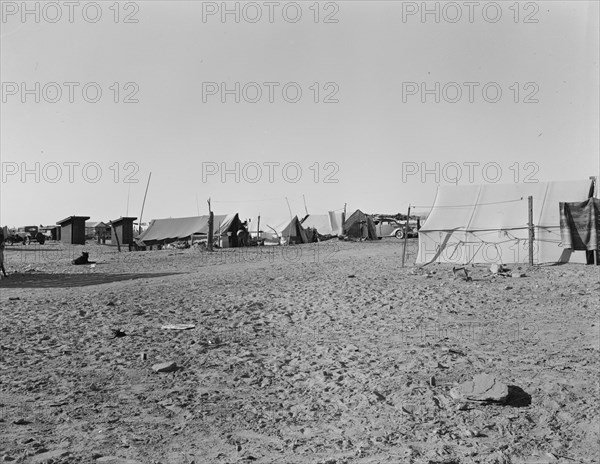 Camp of migratory workers, Imperial County, California, 1937. Creator: Dorothea Lange.