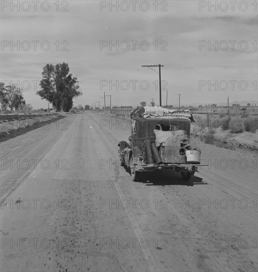 Typical of thousands of migrating agricultural laborers, California, 1937. Creator: Dorothea Lange.