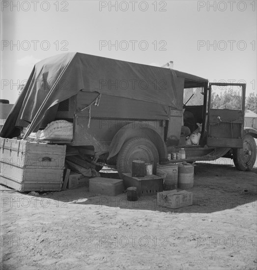 Tens of thousands in good times and bad move ceaselessly from place to place..., 1937. Creator: Dorothea Lange.