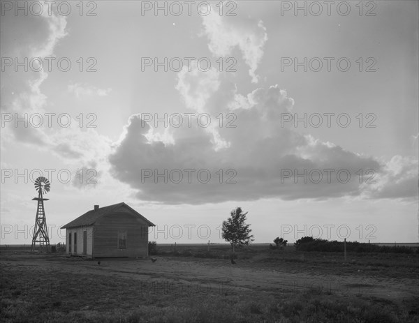 West Texas "family farm", on edge of the Dust Bowl, 1937. Creator: Dorothea Lange.