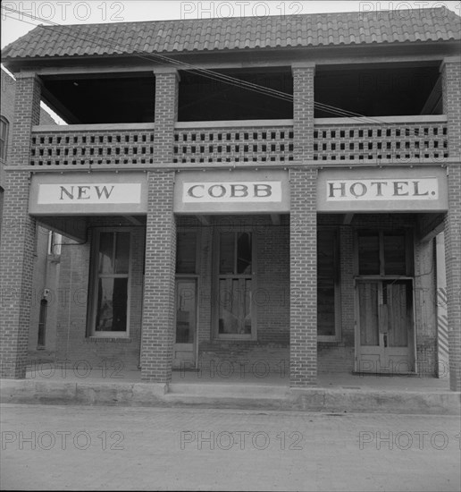 Hotel in Memphis, Texas, 1937. Creator: Dorothea Lange.