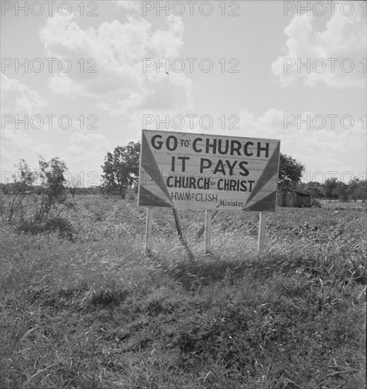 Georgia road sign, 1937. Creator: Dorothea Lange.