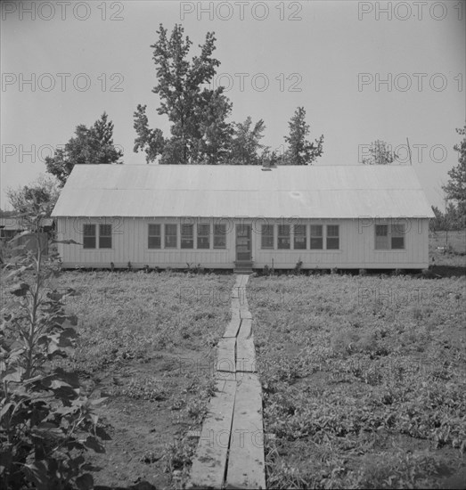 Newly erected community house at the Delta cooperative farm, Hillhouse, Mississippi, 1937. Creator: Dorothea Lange.