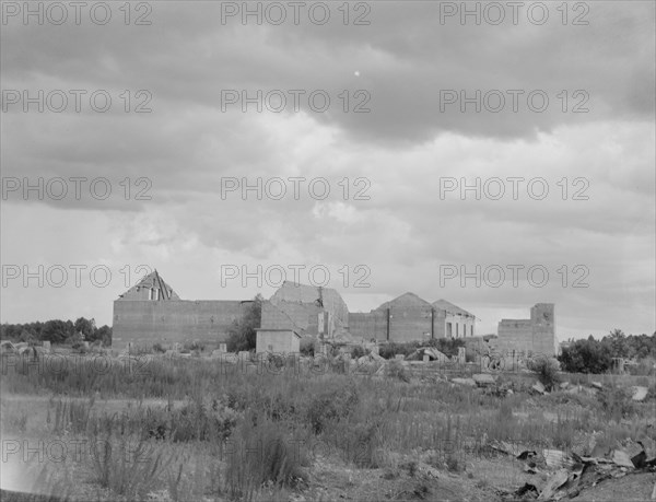 Remains of sawmill in Fullerton, Louisiana, 1937. Creator: Dorothea Lange.