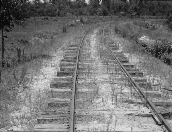 The lumber mill closed, the track is being torn up, Careyville, Florida, 1937. Creator: Dorothea Lange.