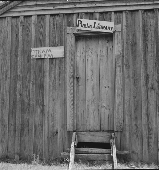 Public library in the piney woods of southwestern Mississippi, 1937. Creator: Dorothea Lange.