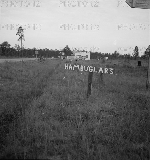 Georgia road sign, 1937. Creator: Dorothea Lange.