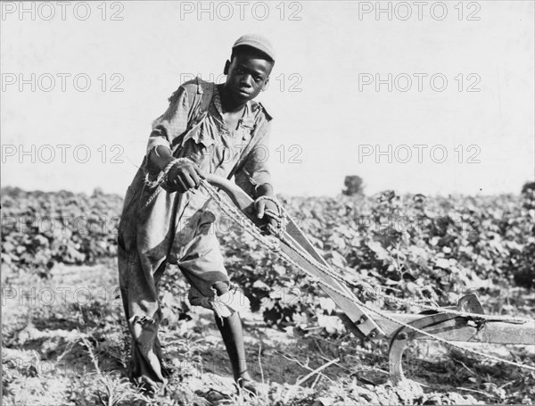 Thirteen-year old sharecropper boy near Americus, Georgia, 1937. Creator: Dorothea Lange.