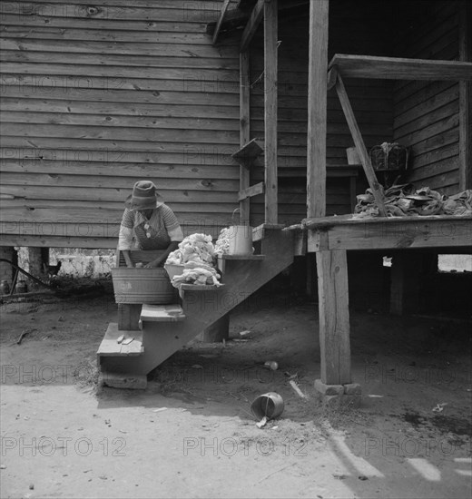 Washing facilities on a Greene County, Georgia, tenant farm, 1937. Creator: Dorothea Lange.