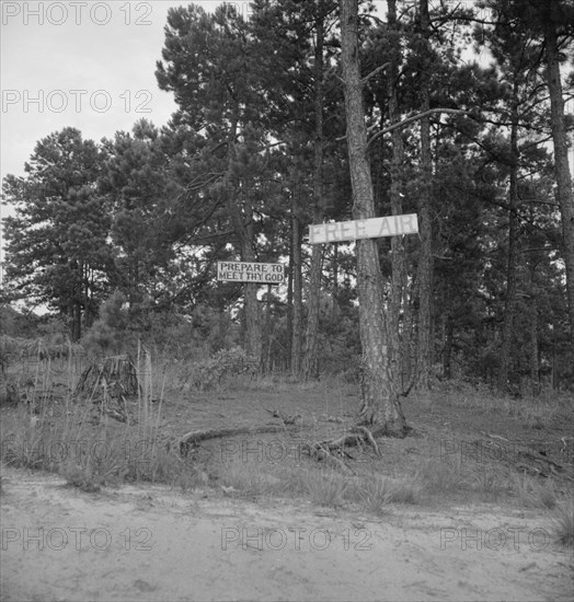 Georgia road sign, 1937. Creator: Dorothea Lange.