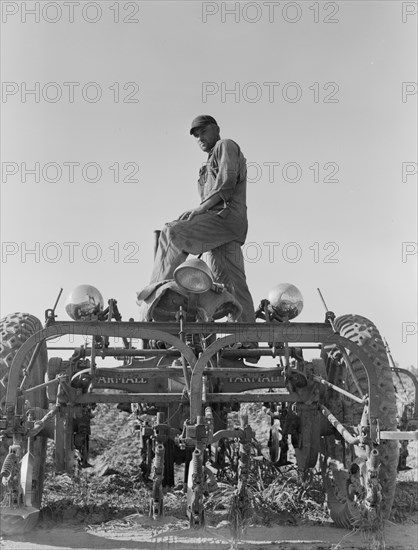 Tractor on Lake Dick project, Arkansas, 1938. Creator: Dorothea Lange.