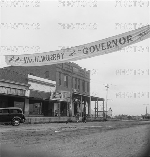 The town of Caddo in southeast Oklahoma, 1938. Creator: Dorothea Lange.