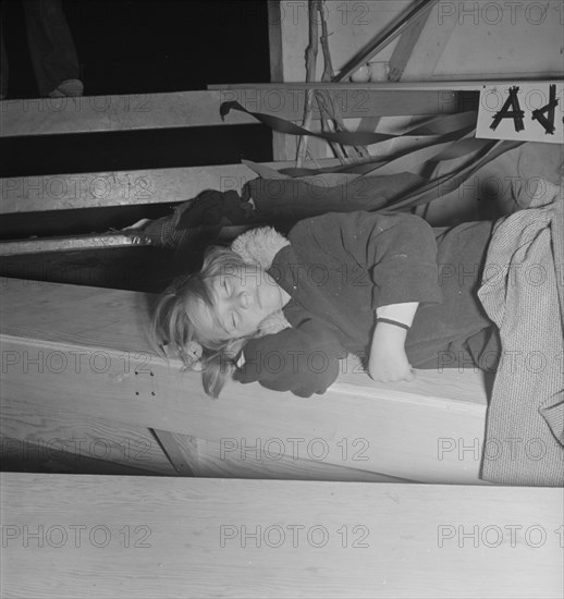 End of the Halloween party, Shafter migrant camp, California, 1938. Creator: Dorothea Lange.