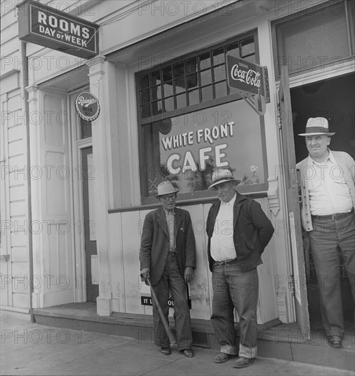 Main street, Gibson, California, 1938. Creator: Dorothea Lange.