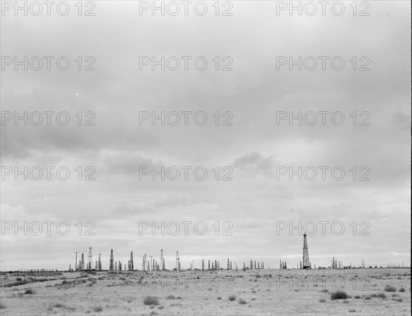 Oil fields, Kern County, California, 1938. Creator: Dorothea Lange.