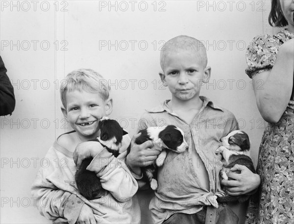 Migrant cotton picker's child, Shafter Camp for migrants, CA, 1938. Creator: Dorothea Lange.