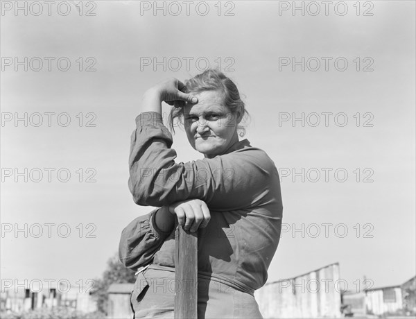 Arkansas mother, now a rural rehabilitation client, Tulare County, California, 1938. Creator: Dorothea Lange.