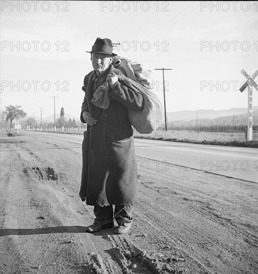 More than twenty-five years a bindle-stiff..., Napa Valley, California, 1938. Creator: Dorothea Lange.