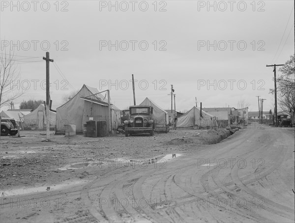 Orange picker's camp, Strathmore, California  , 1939. Creator: Dorothea Lange.