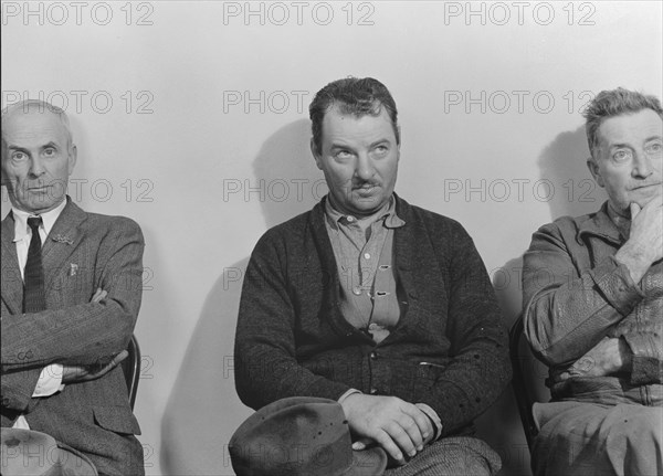 Farm Security clients during applications for aid..., Stockton, California, 1938. Creator: Dorothea Lange.